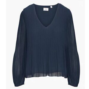 Aritzia Navy Blue Blouse